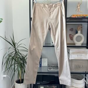 Bonobos Weekday Wednesday Tan Khaki Mid Rise Straight Slim Leg Men’s Size 33x36